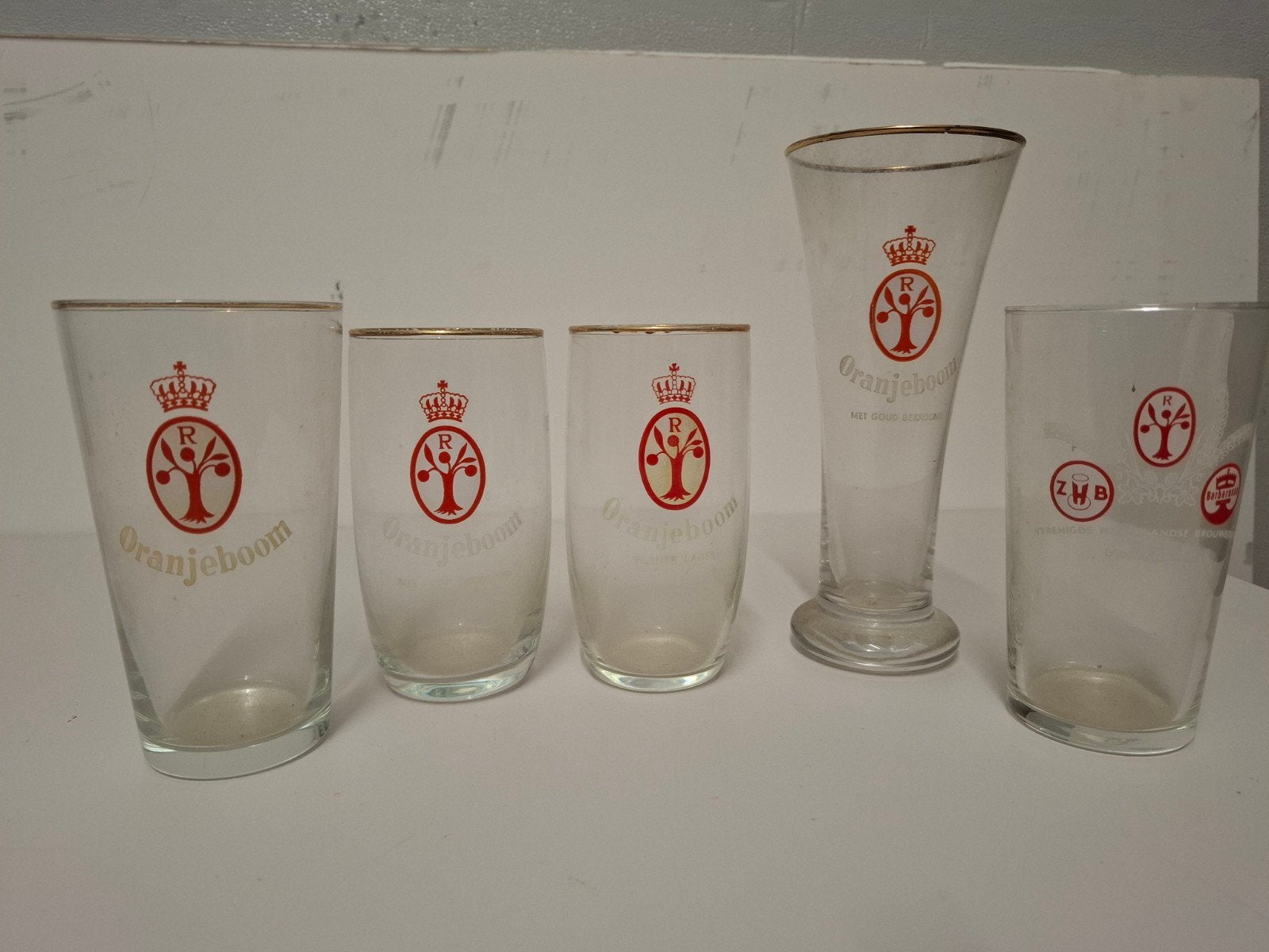 Oranjeboom bierglazen collectie - diverse modellen, Ophalen of Verzenden