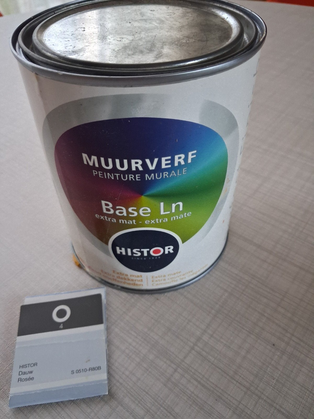Histor Muurverf Extra Mat - Dauw (1L), Ophalen, Nieuw, Verf, Grijs
