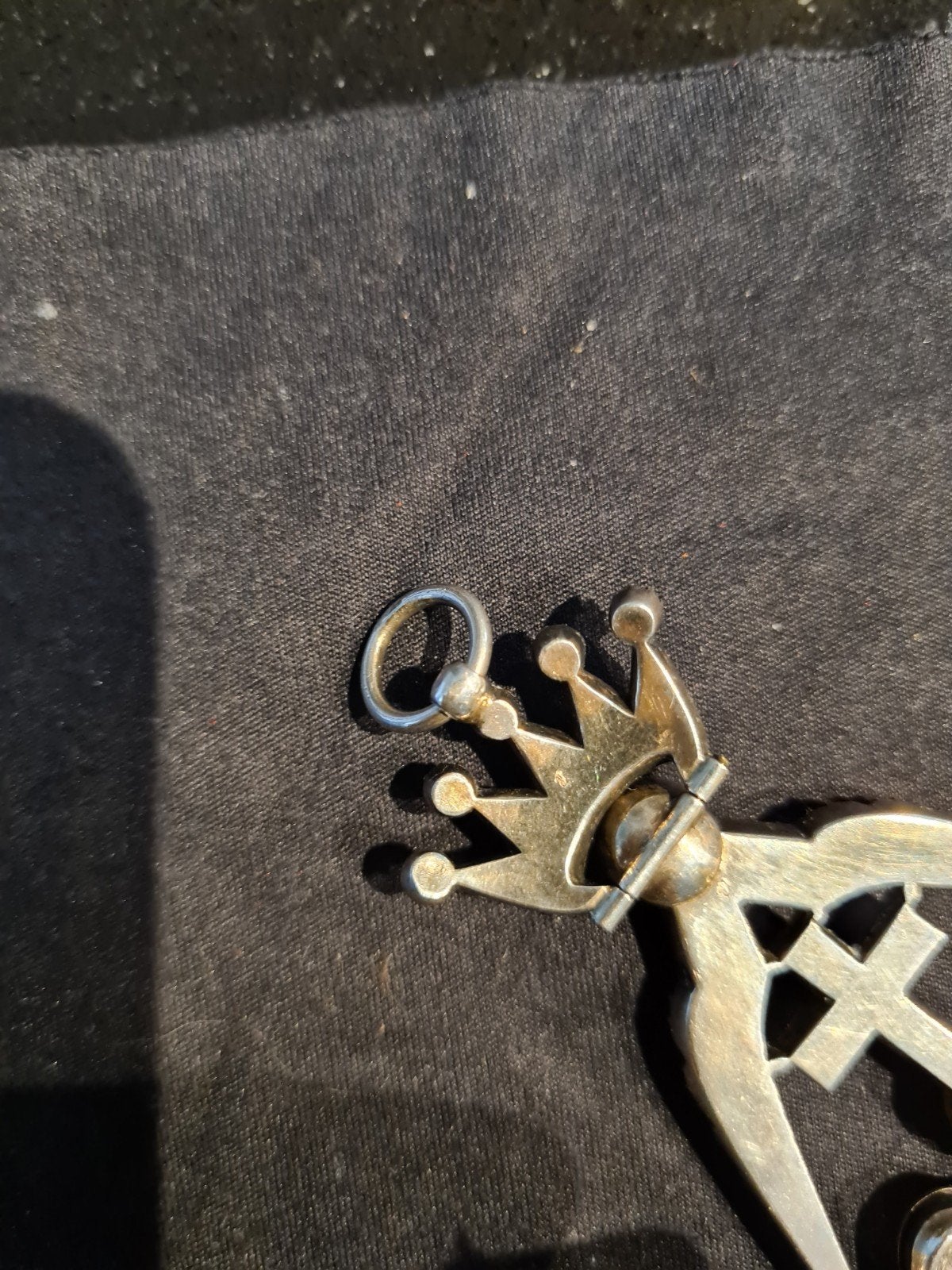 Unieke Zilveren Hanger met Kroon en Edelstenen, Ophalen of Verzenden