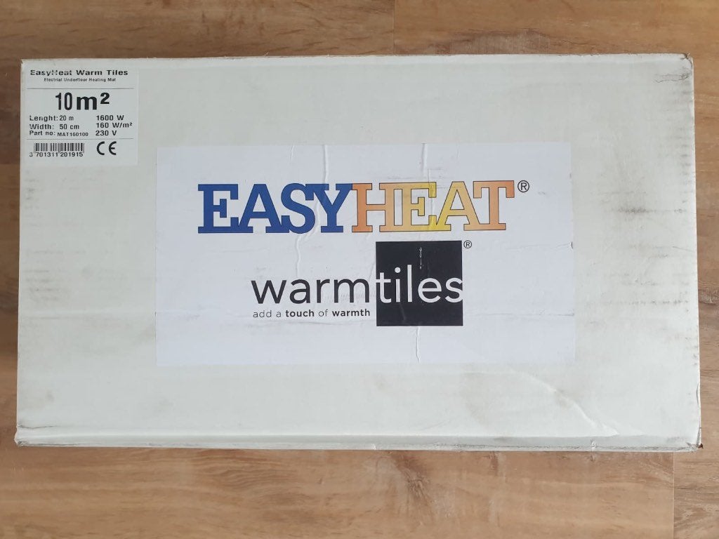 Easyheat elektrische vloerverwarming 10m2 + evt. thermostaat, Ophalen of Verzenden, Nieuw, Kabel of Snoer