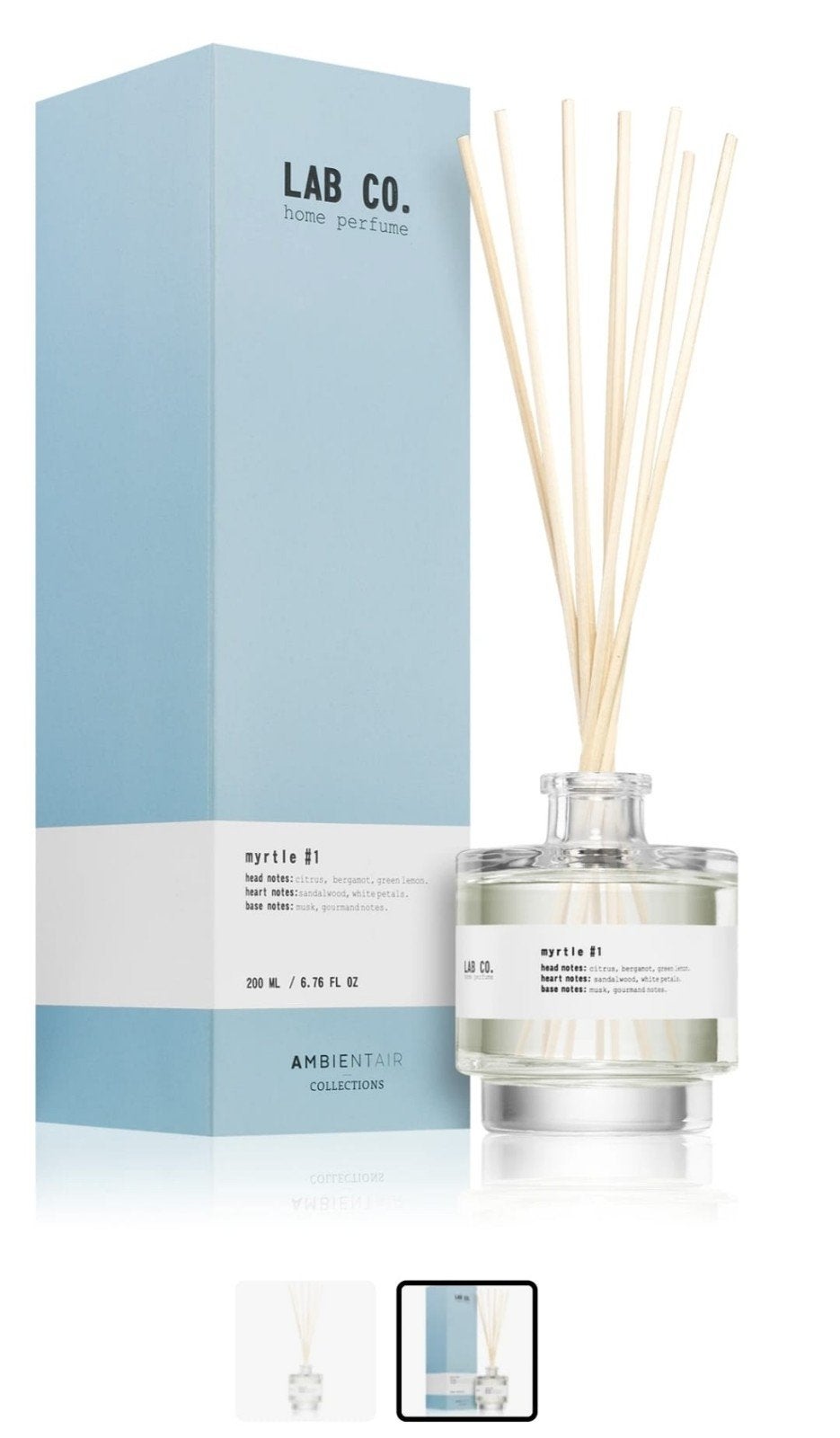 LAB CO. Home Perfume Geurstokjes 'Myrtle' 100 ML, Ophalen of Verzenden, Nieuw, Meerkleurig, Glas