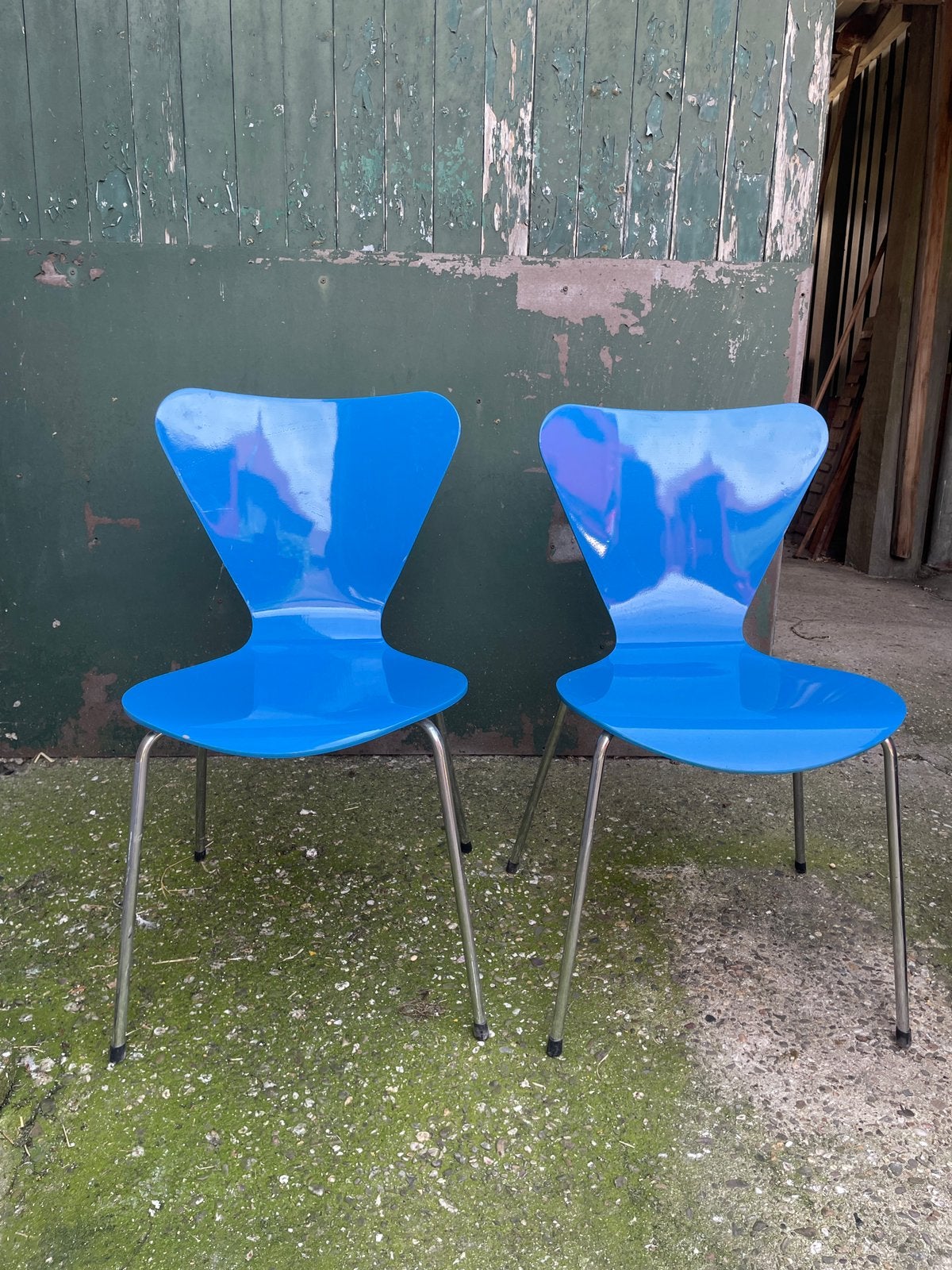 Vlinderstoelen - arne jacobsen - vintage - design, Huis en Inrichting, Stoelen, Ophalen, Zo goed als nieuw, Twee