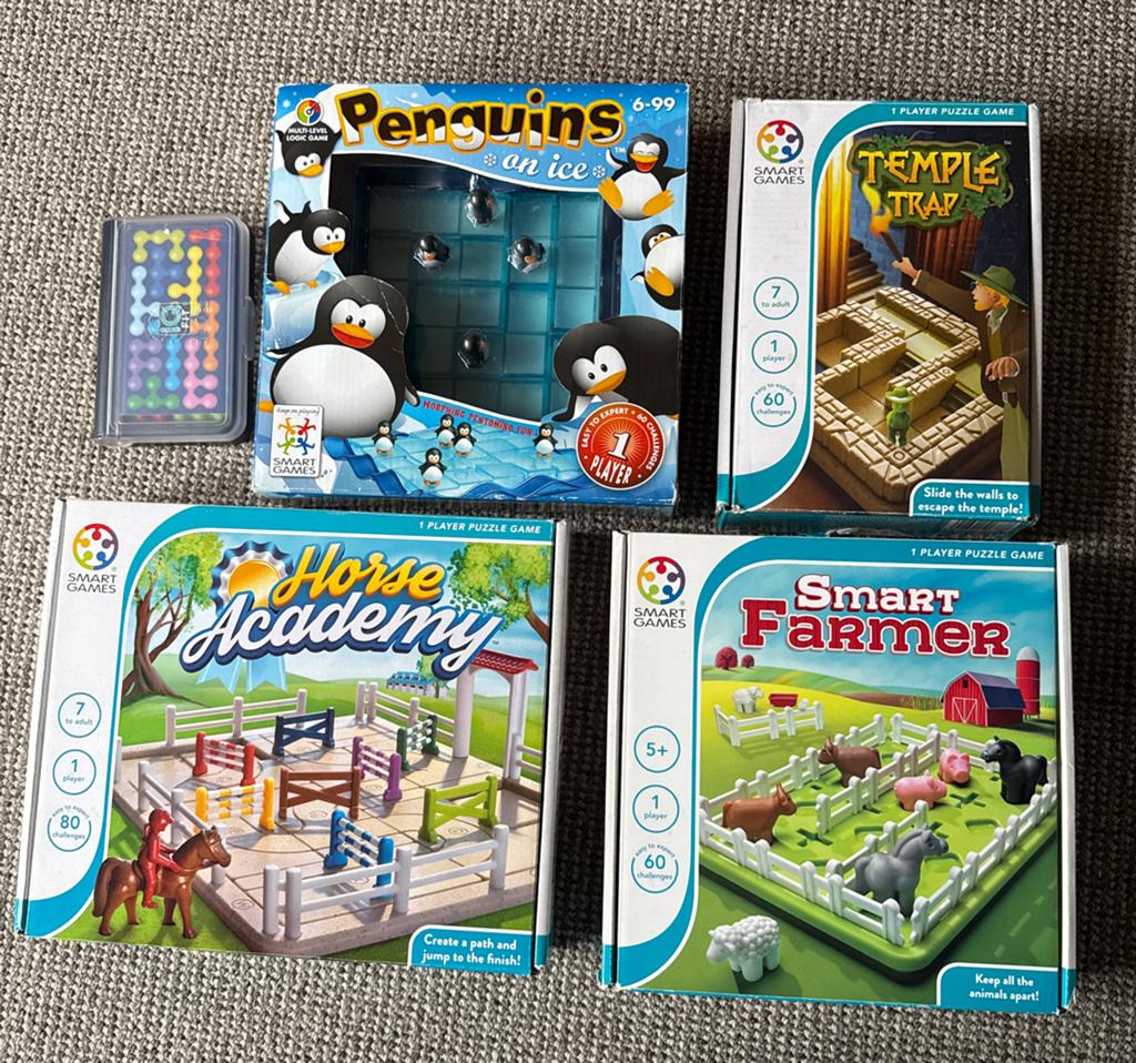 SmartGames Puzzelspellen Collectie (5 spellen), Een of twee spelers, Ophalen of Verzenden, Zo goed als nieuw