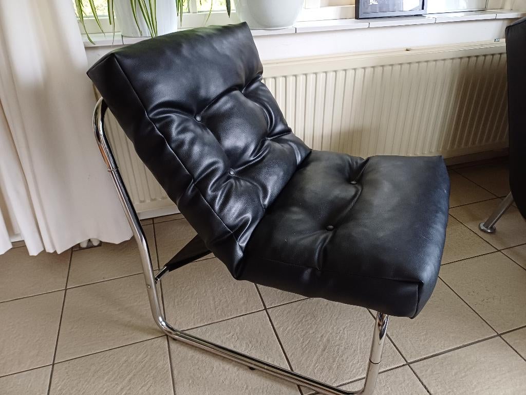 Vintage 1970 loungestoel Pixi iKEA Gillis Lundgren!, Ophalen, Gebruikt, Zwart, Vintage
