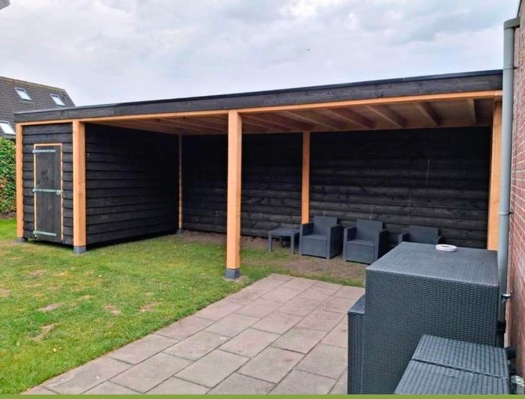 Tuinkamer overkapping veranda douglas, Ophalen of Verzenden, Nieuw, 3 ramen of meer
