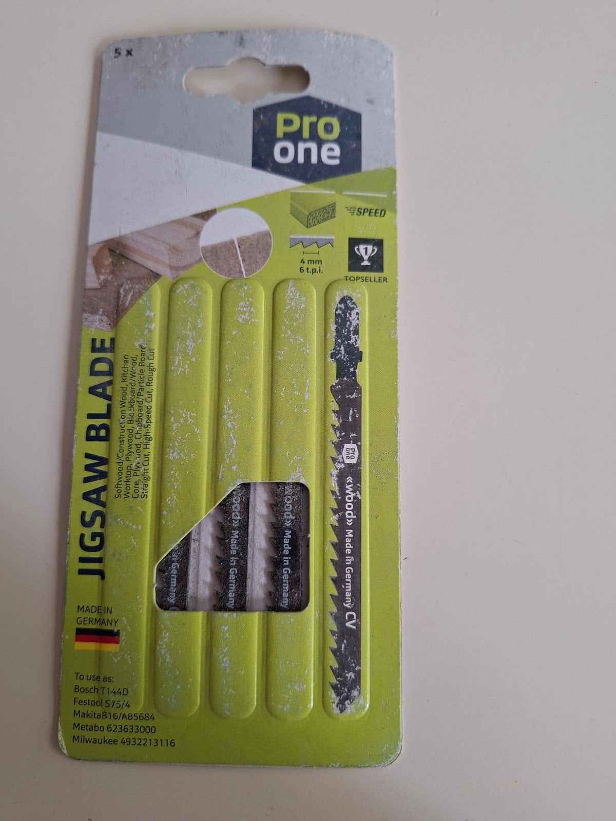 Pro One Decoupeerzaagbladen Hout - 5 stuks, Ophalen of Verzenden, Nieuw, Decoupeerzaag, Pro One