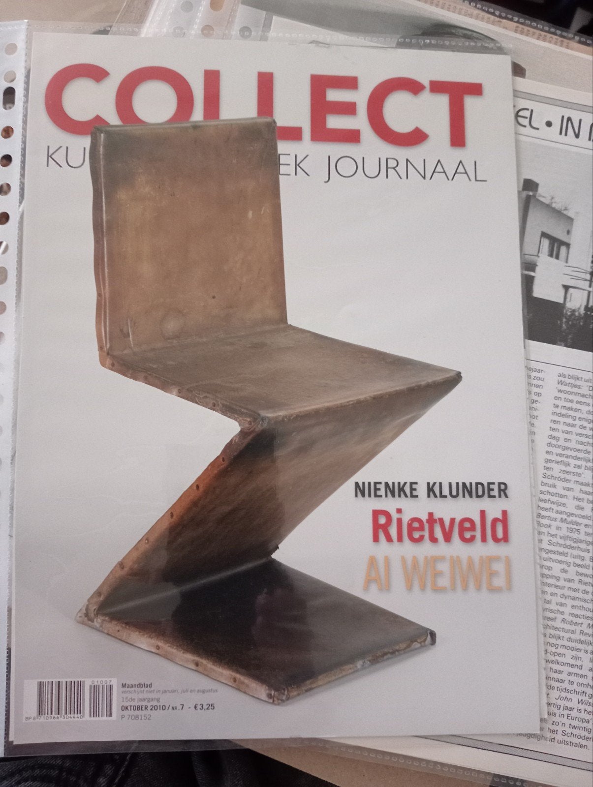 Gerrit Rietveld cover voorzijde ontwerp stoel, Ophalen of Verzenden