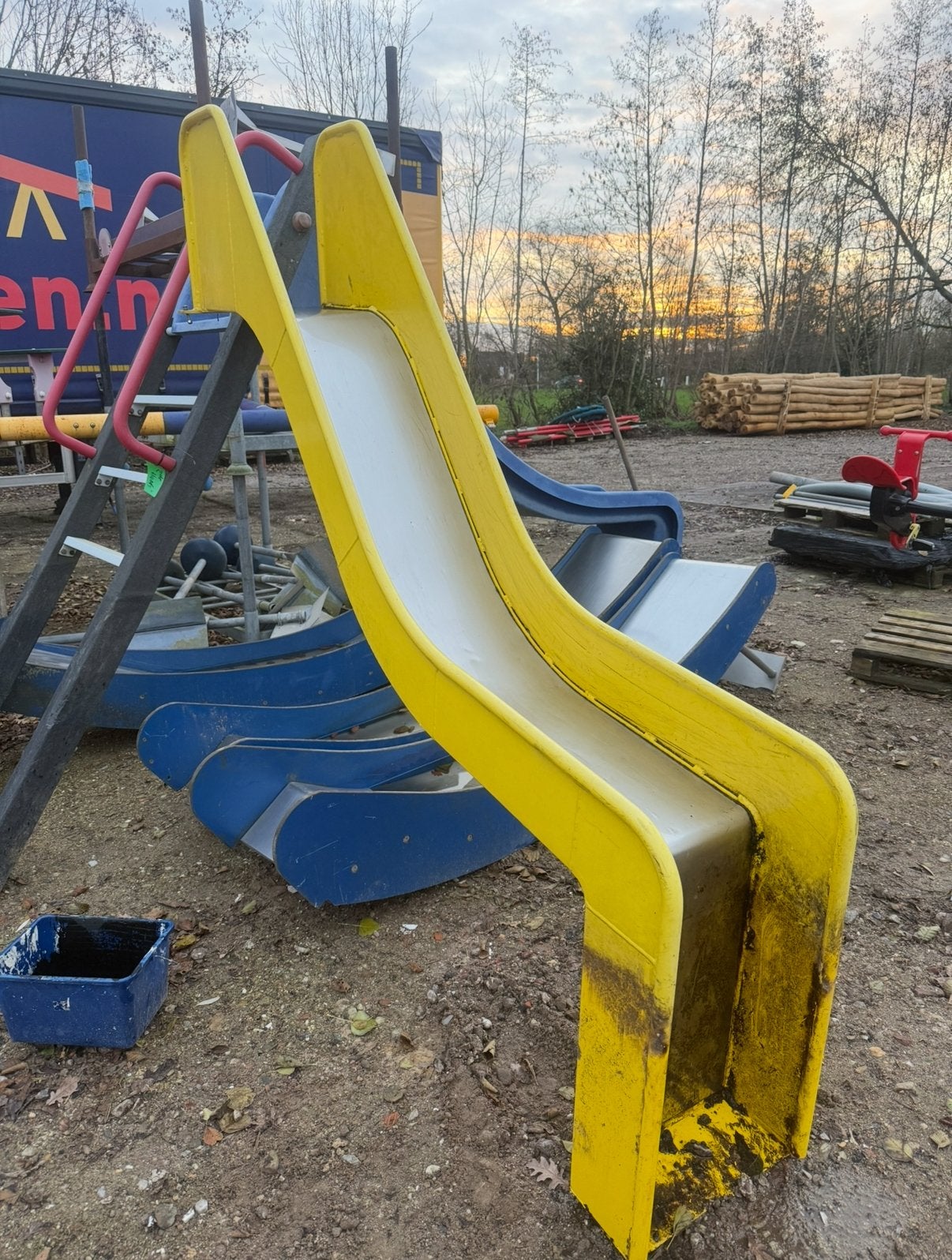 Rvs glijbaan 1,2 m hoog, Kinderen en Baby's, Ophalen of Verzenden, Gebruikt, Glijbaan