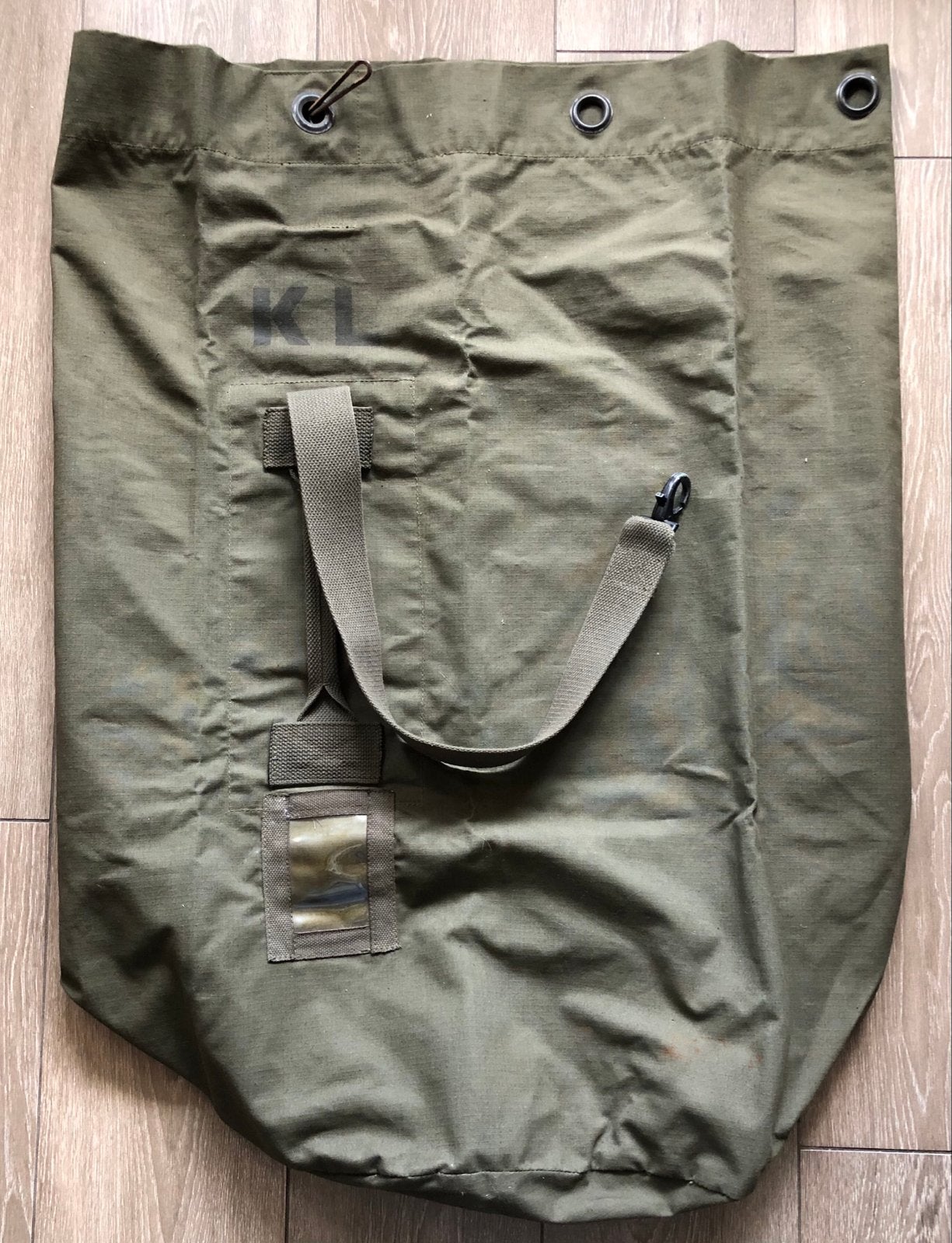 Vintage KL Leger plunjezak - Groen, Ophalen of Verzenden, Landmacht, Nederland, Overige typen