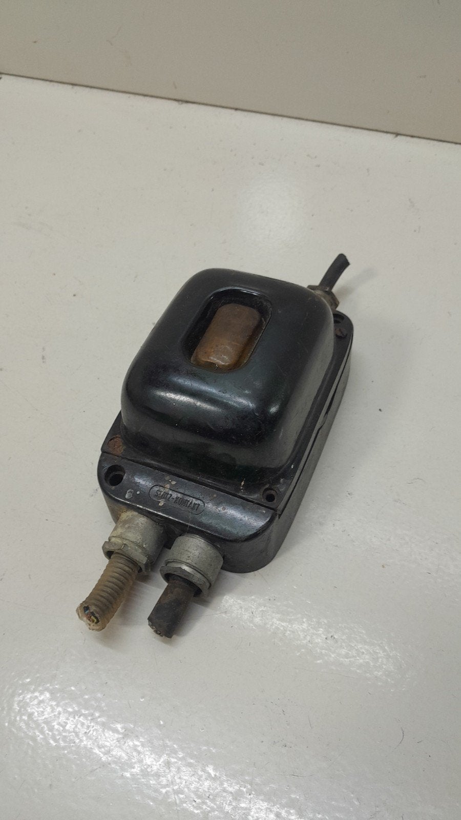 Oude bakelieten werkschakelaar machine werk schakelaar oud, Ophalen of Verzenden, Gebruikt, Schakelaar
