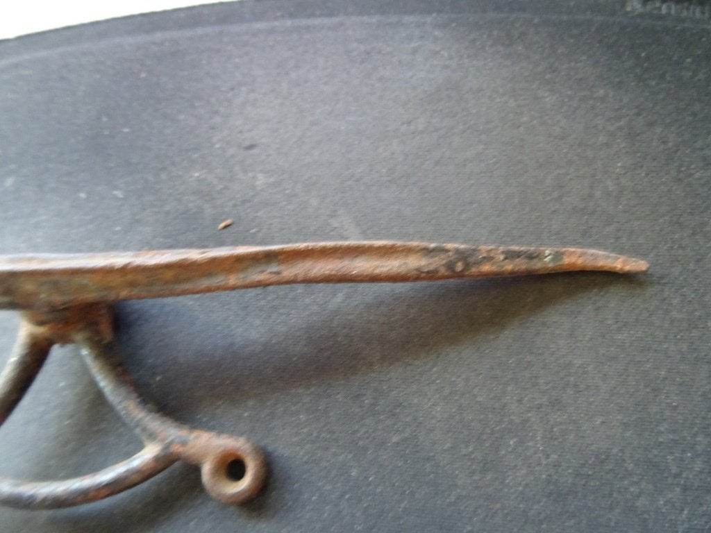 Antieke haak muurhaak van deurbel 16cm smeedijzeren haak, Ophalen of Verzenden