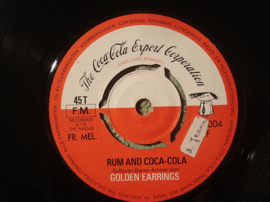 Golden Earring 7": ‘Things go better  / Rum and Coca-Cola’, 7 inch, Single, Ophalen of Verzenden, Zo goed als nieuw