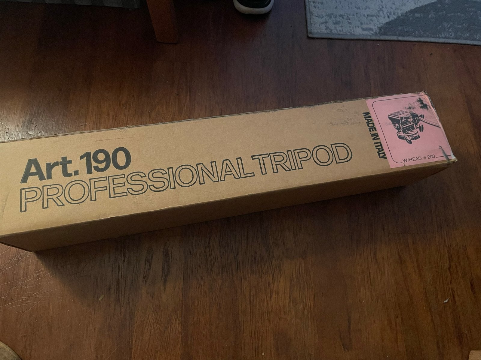Manfrotto Art. 190 Professioneel Statief met Kop #200, Ophalen, Gebruikt, Driepoot, 150 tot 175 cm