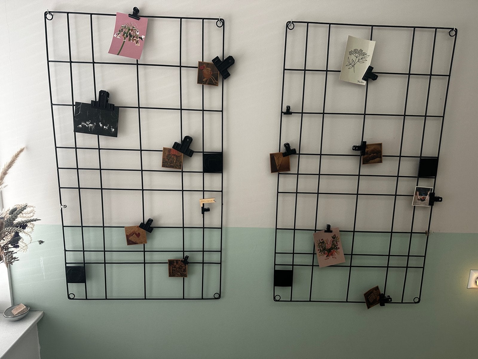 2x VT Wonen wandrek zwart met 14 knijpers (60x105 per stuk), Ophalen, Zo goed als nieuw