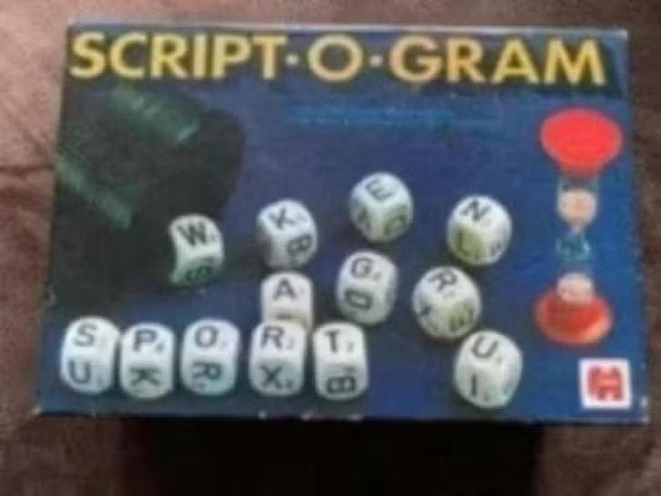 Vintage letterspel / dobbelspel script o gram (1979 jumbo), Ophalen of Verzenden, Gebruikt, Jumbo