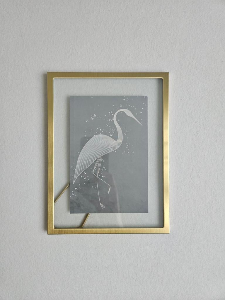 Fotolijstje met gouden rand (20,5x15,5cm), Ophalen, Zo goed als nieuw, Goud