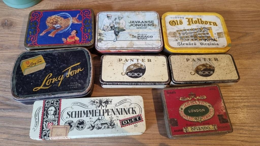 Diverse vintage tabaksblikjes - verzameling, Ophalen of Verzenden, Gebruikt