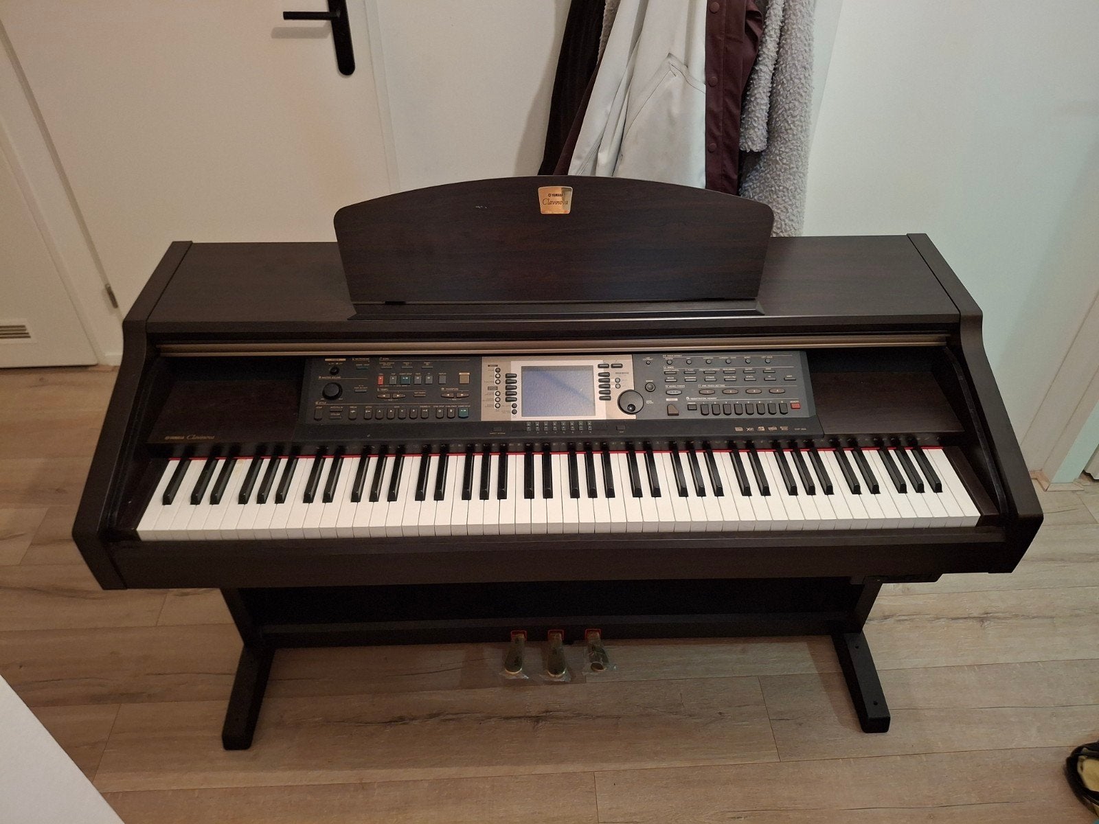 Yamaha Clavinova CVP-203 Digitale Piano, Ophalen, Gebruikt, Bruin, Digitaal
