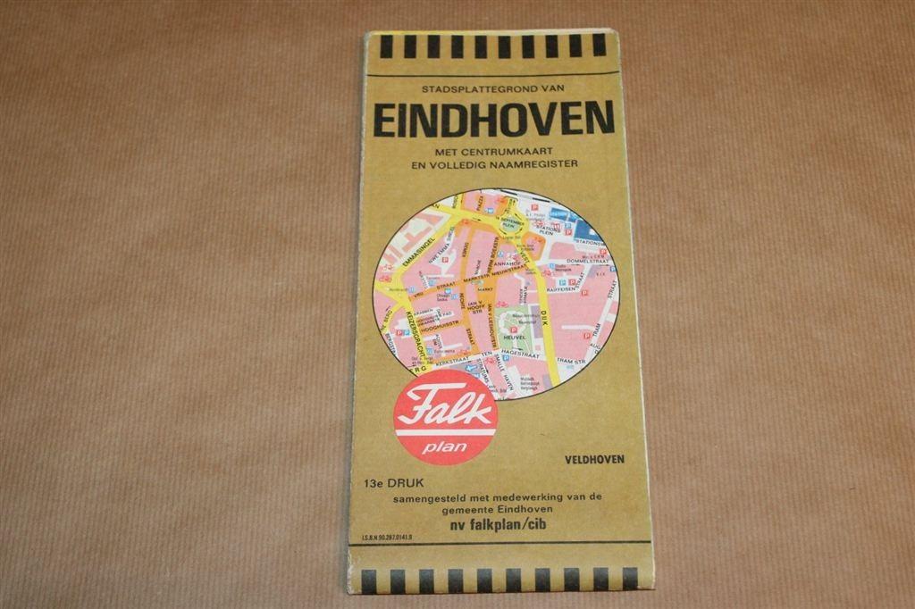 Stadsplattegrond van Eindhoven - Falk plan - Ca 1980, Ophalen of Verzenden, 1800 tot 2000, Nederland, Landkaart
