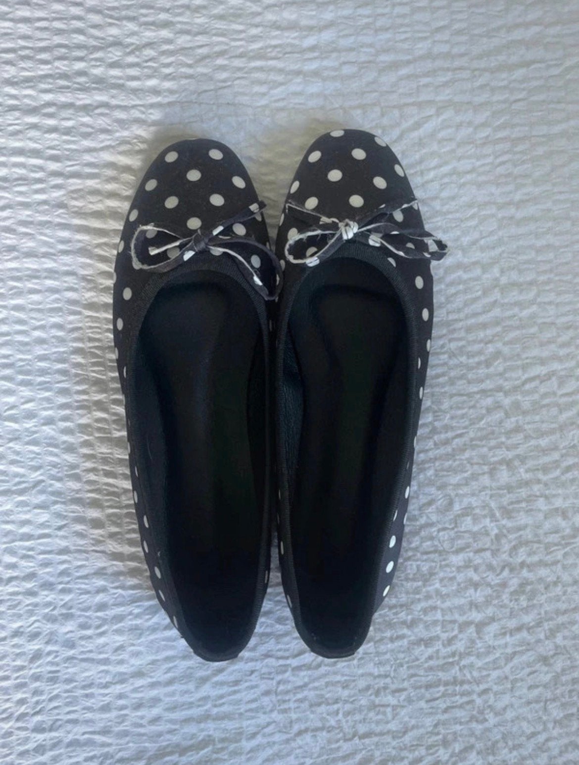 cute black polka dot ballet flats !!, Zwart, Zo goed als nieuw, Ballerina's, Ophalen of Verzenden