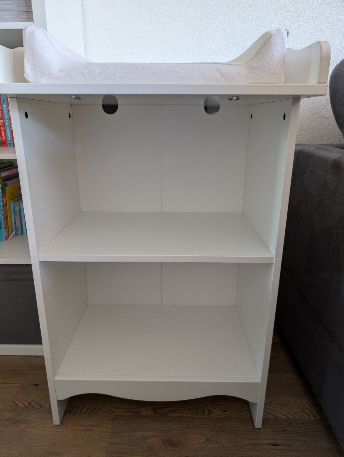 IKEA SMÅGÖRA aankleedtafel/commode met VADRA aankleedkussen, Ophalen, Gebruikt, Minder dan 75 cm, 70 cm of meer