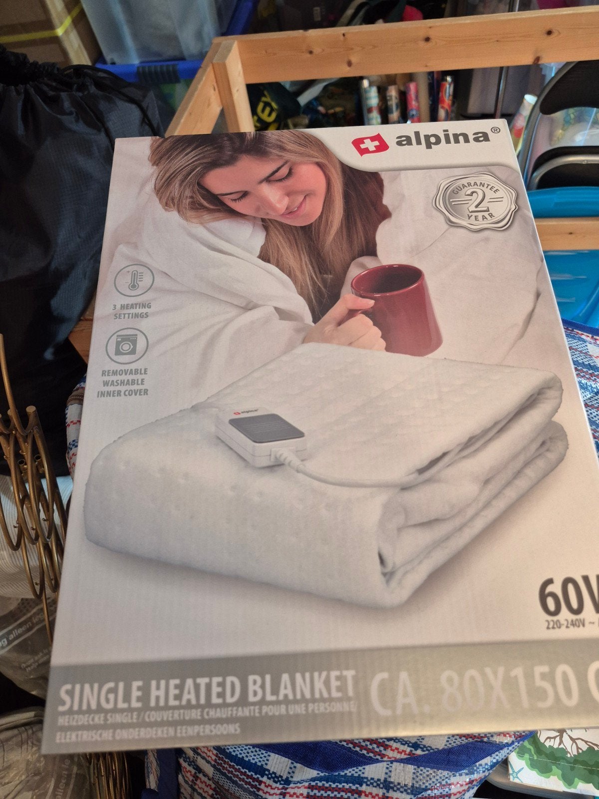 Nieuwe Alpina Elektrische Deken verwarmd - Eenpersoons, Caravans en Kamperen, Ophalen of Verzenden, Nieuw