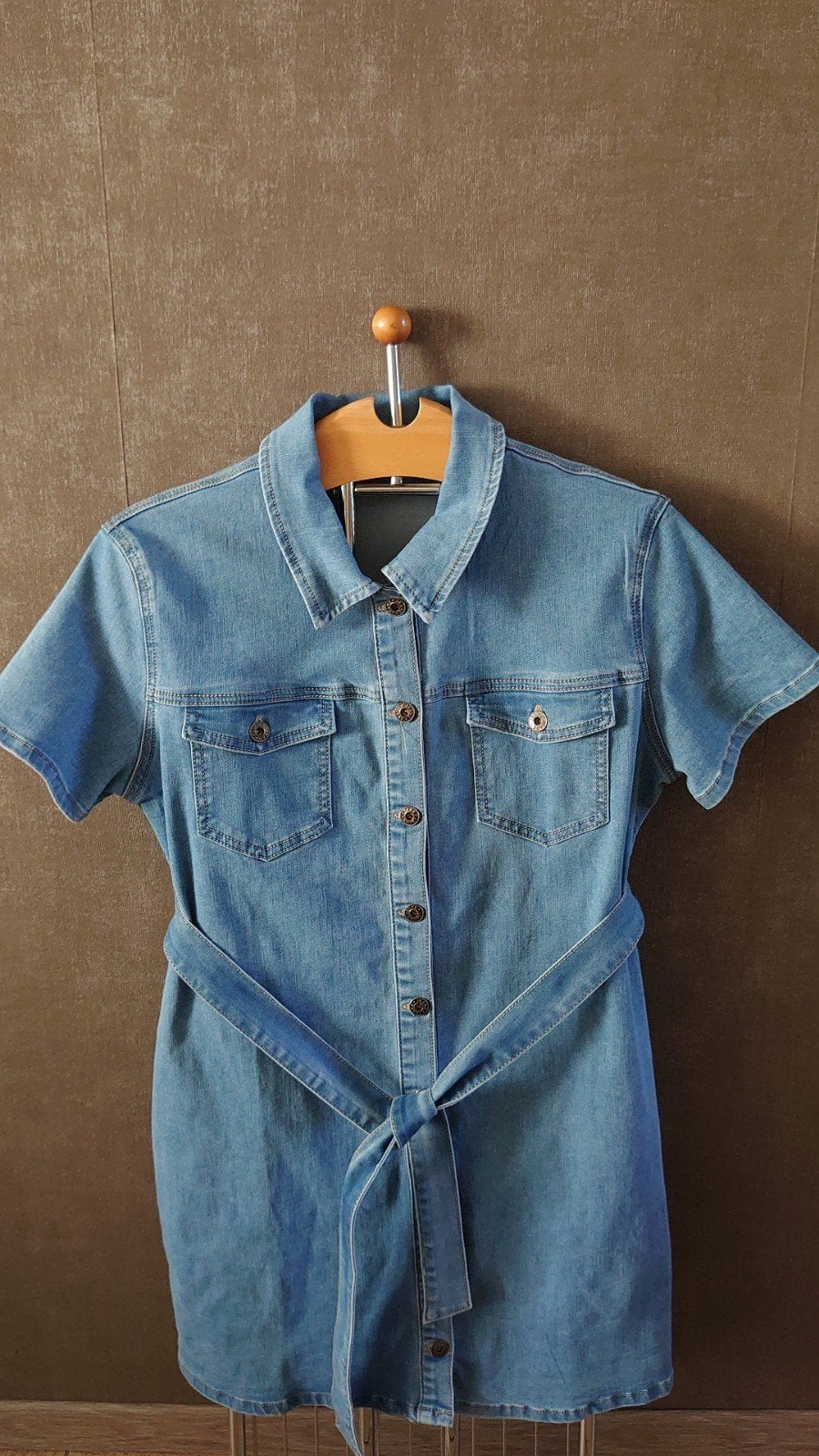 blauwe spijker jurk, Kleding | Dames, Blauw, Maat 42/44 (L), Ophalen of Verzenden, Zo goed als nieuw