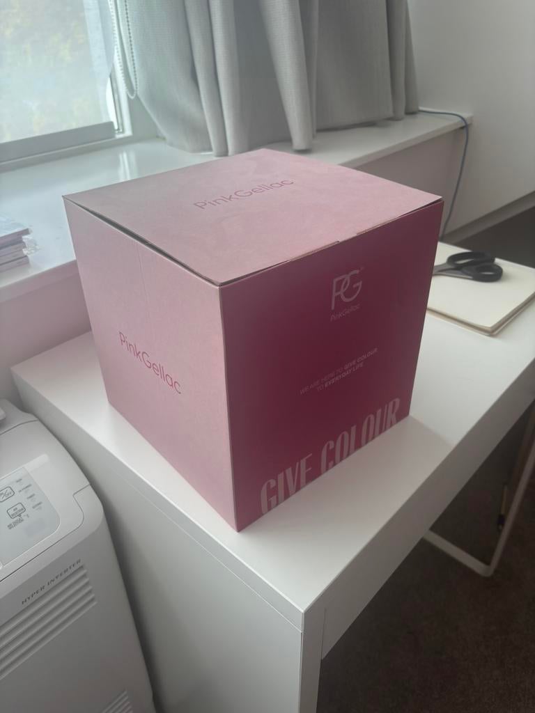 Pink gellac XL pakket, witte lamp, Overige kleuren, Ophalen of Verzenden, Zo goed als nieuw, Handen en Nagels