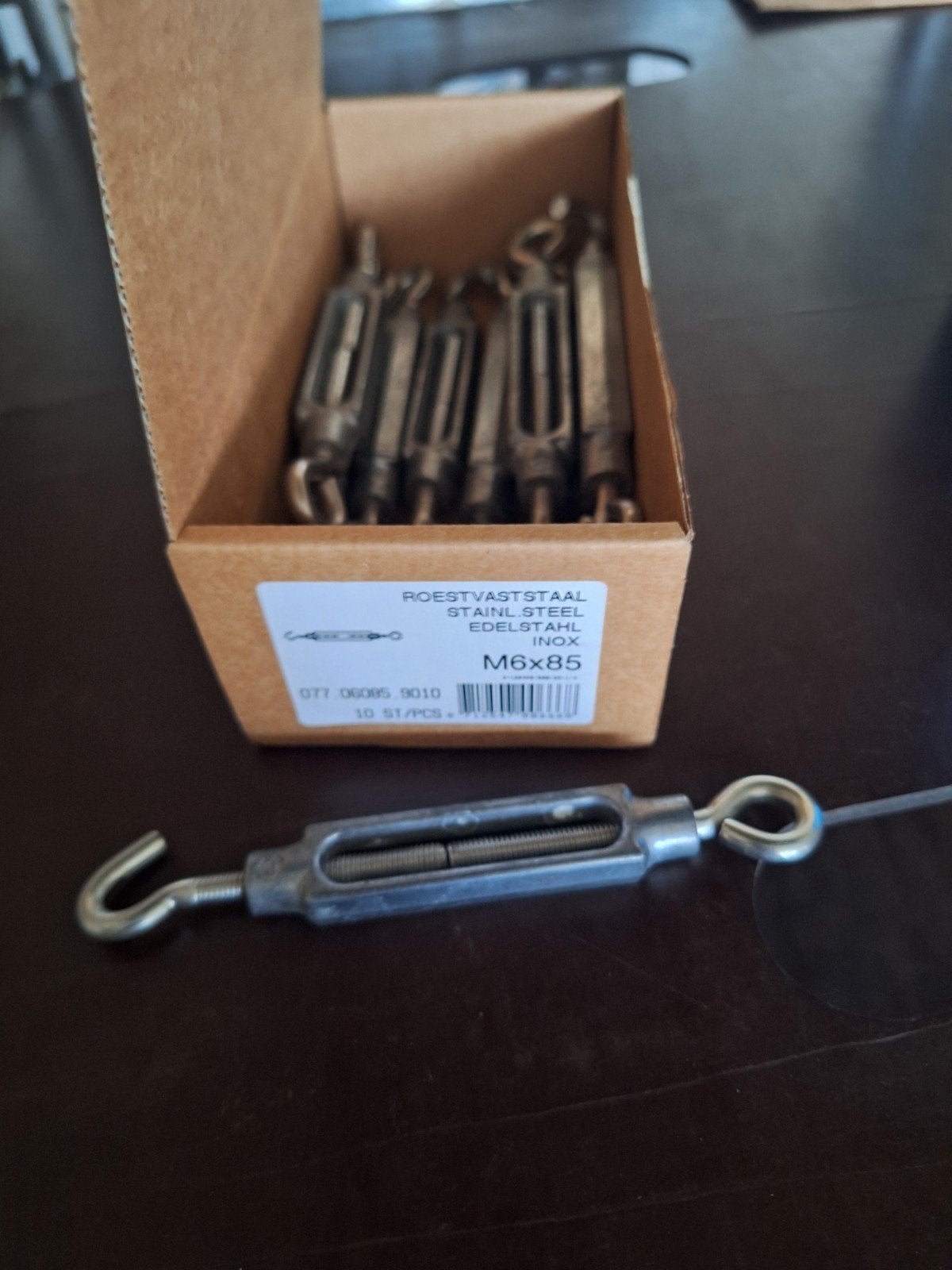 spanschroef haak en oog m6x85 mm 10 stuks, Doe-het-zelf en Verbouw, 50 tot 100 mm, Overige typen, Nieuw, Ophalen of Verzenden