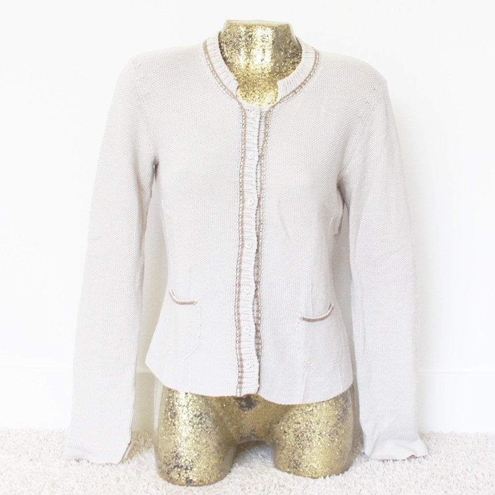 Lamberto Losani Vest 100% Katoen (S) - 16 € 30,-, Kleding | Dames, Truien en Vesten, Lamberto Losani, Beige, Ophalen of Verzenden