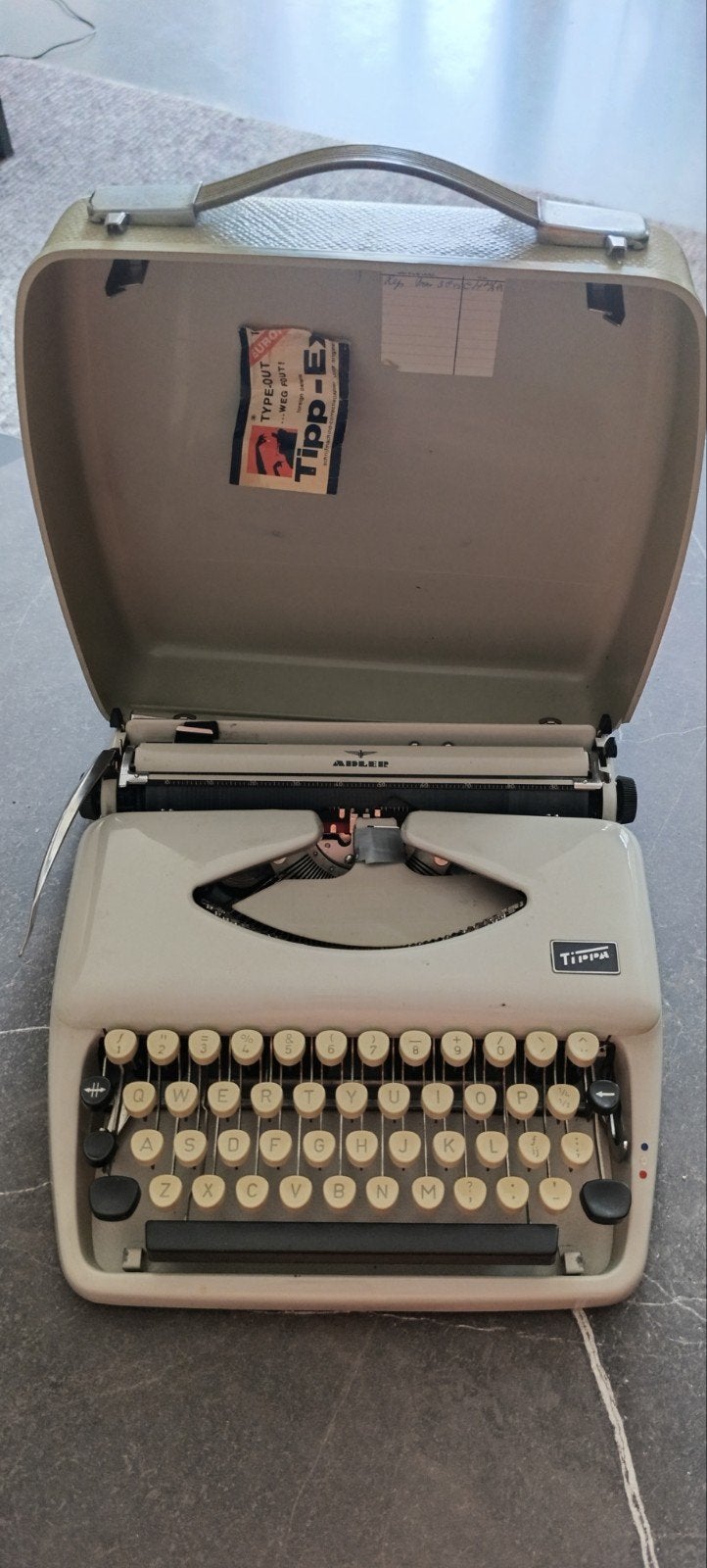 Adler Tippa Typemachine in koffer - Vintage jaren 60, Ophalen, Gebruikt