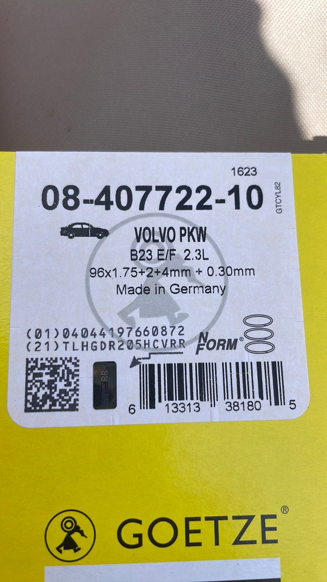 Volvo 240 740 940 Zuigerveren 0.30mm overmaat B230 E/F, Ophalen of Verzenden, Nieuw, Volvo