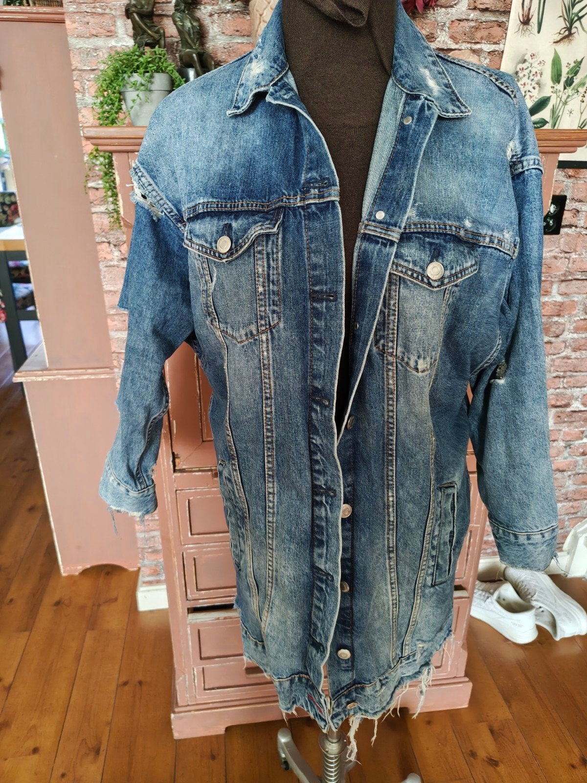 spijkerjas jas maat m, Ophalen of Verzenden, Zo goed als nieuw, Maat 38/40 (M), Blauw