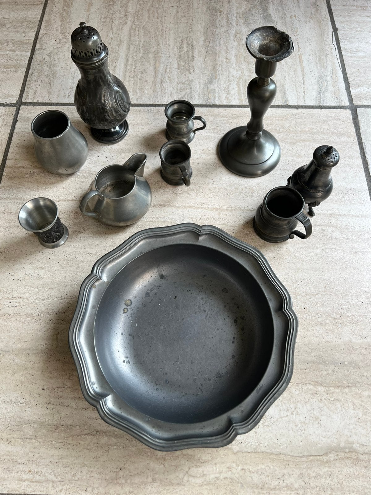 Diverse tinnen artikelen, Ophalen of Verzenden