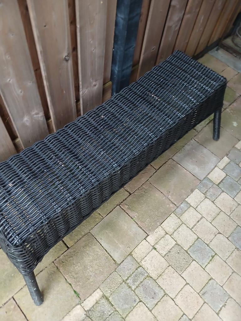 Gratis rieten bankje, Ophalen, Gebruikt, 125 cm of meer, Riet of Rotan