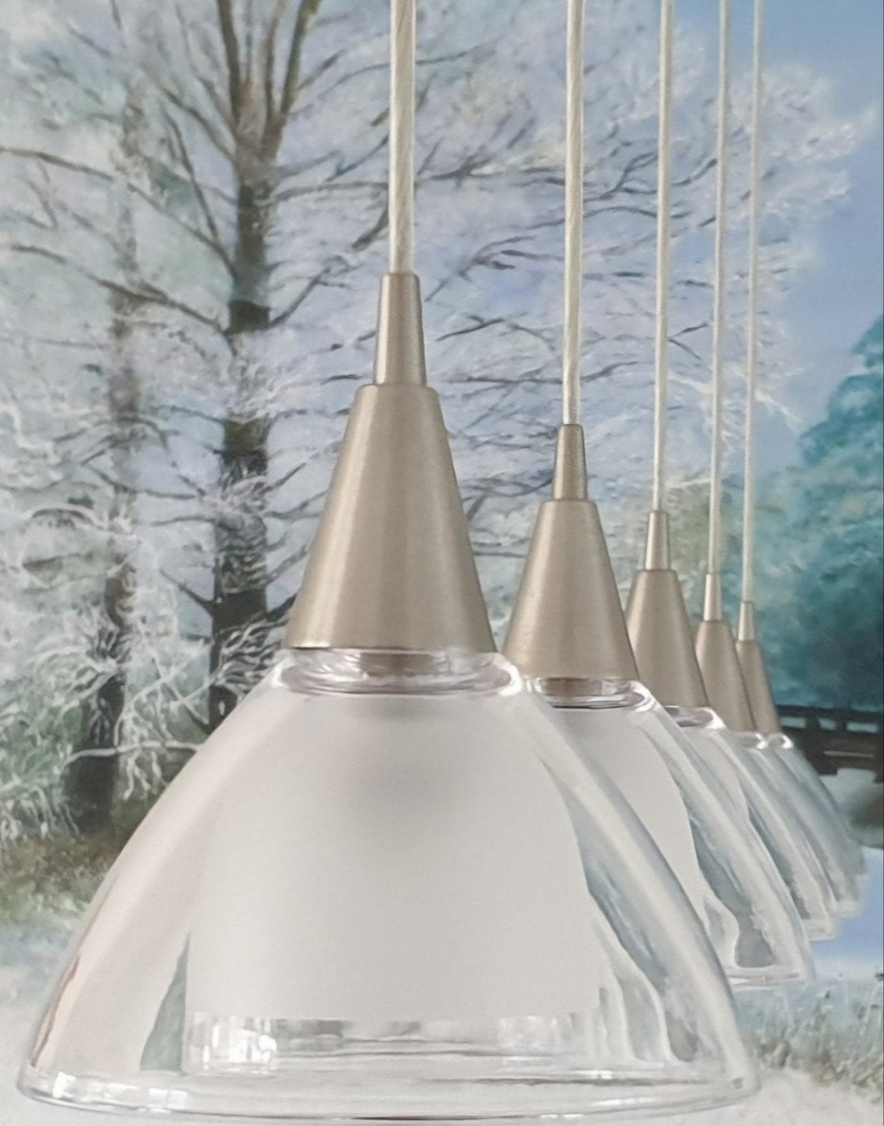 Hanglamp, Huis en Inrichting, Lampen | Hanglampen, Ophalen, Glas, G4