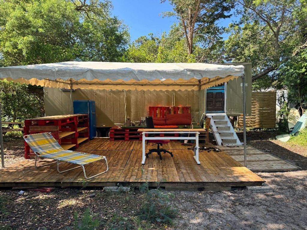 Woontrailer Tiny House, Caravans en Kamperen, Standaardzit, Tot en met 2, Particulier, 6 tot 7 meter