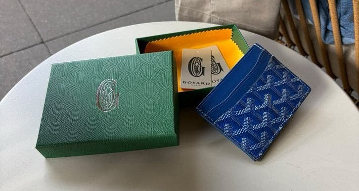 Goyard portemonnee - met doosje en lebels, Ophalen of Verzenden, Zo goed als nieuw, Blauw, Overige merken
