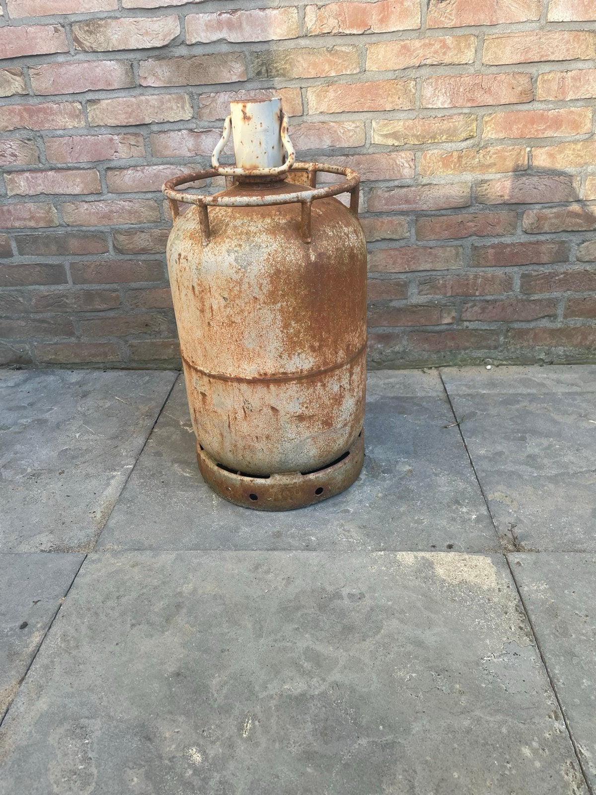 Oude roestige gasfles - Decoratie/Industriële look, Ophalen, Gebruikt