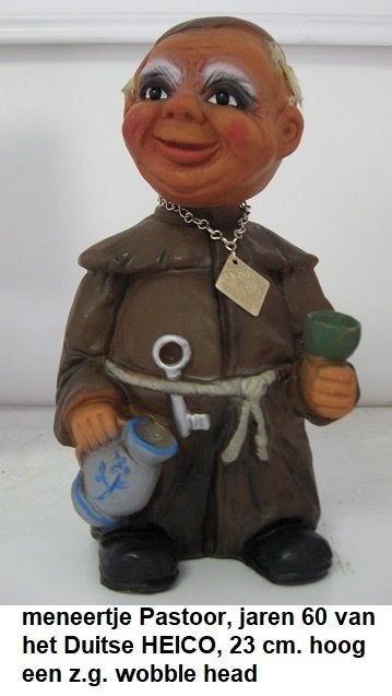 van het Duitse Heico, meneer pastoor, wobblehead, jaren 60, Verzamelen, Ophalen of Verzenden, Gebruikt, Mens