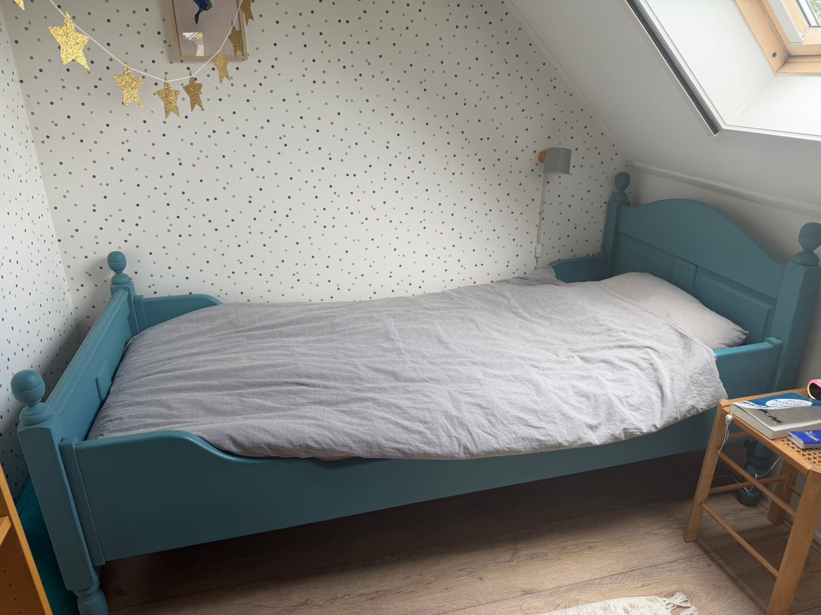 Mooi bed, 90 x 200, auping bodem, Ophalen, Rechthoekig, 50 tot 100 cm, Minder dan 100 cm