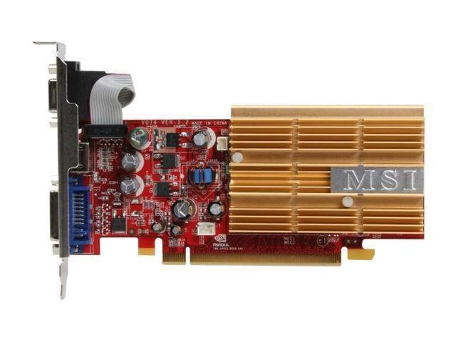MSI GeForce NX8400GS-TD256EH PCIe GDDR2 256MB 64-Bit, Ophalen of Verzenden, Gebruikt, GDDR6