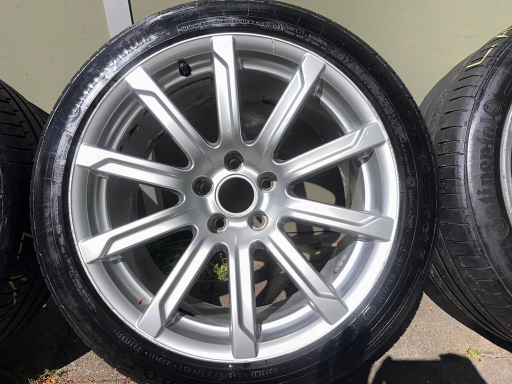 Originele Audi velgen 18 inch! Incl. Continental zomerbanden, Auto-onderdelen, Banden en Velgen, Ophalen, 18 inch, 245 mm, Velg(en)