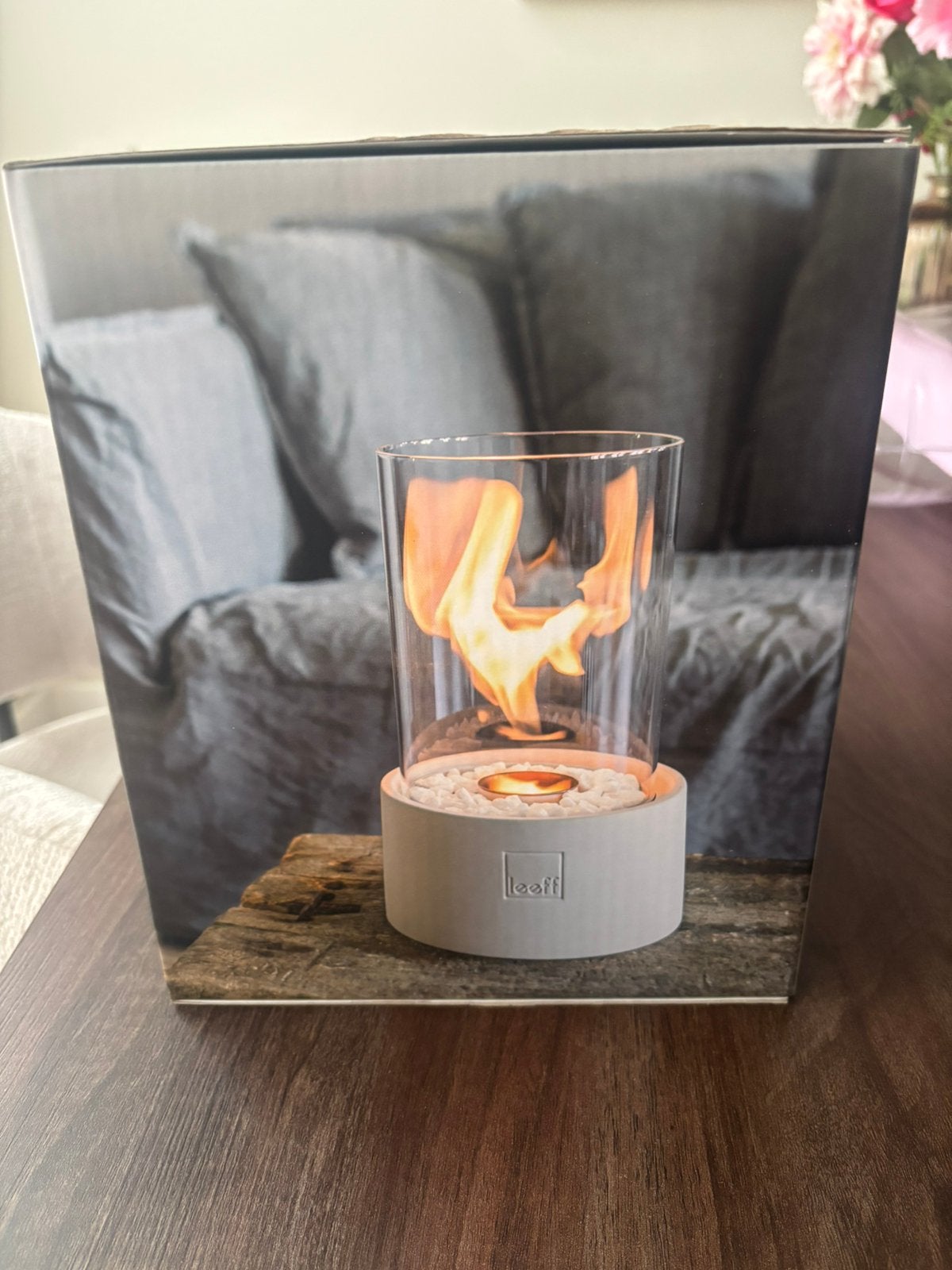 Leeff Stone Fire 'White' bio-ethanol tafelsfeerhaard, Ophalen of Verzenden, Nieuw, Wit, Steen/keramiek