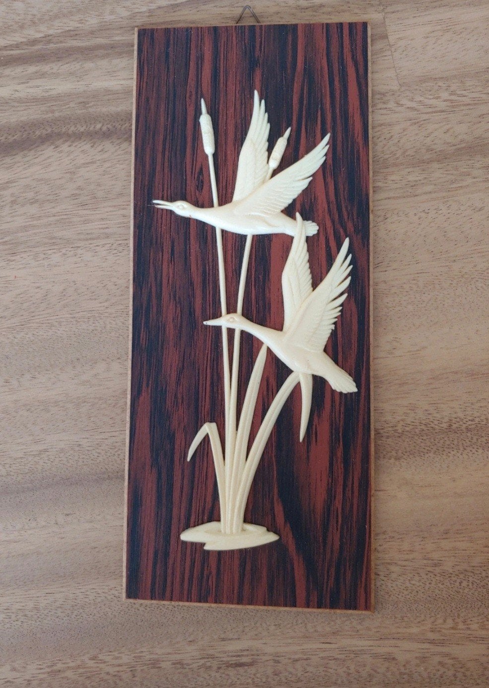 Birds ducks, Antiek en Kunst, Ophalen of Verzenden, Handgemaakt, Wanddecoratie, 20 - 50 cm
