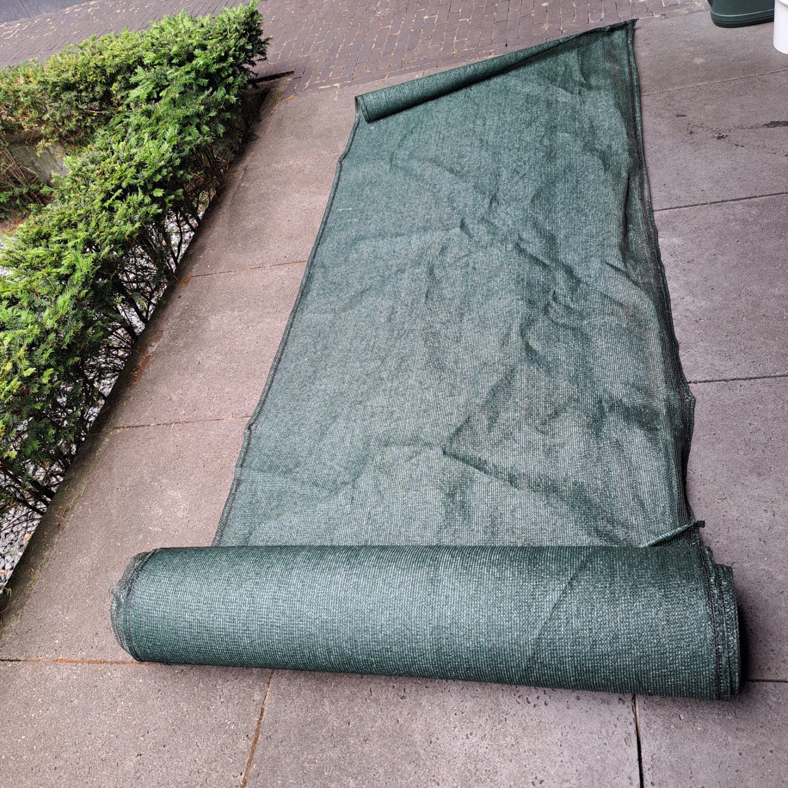 15 meter wind/schaduw doek groen, Ophalen of Verzenden, Gebruikt