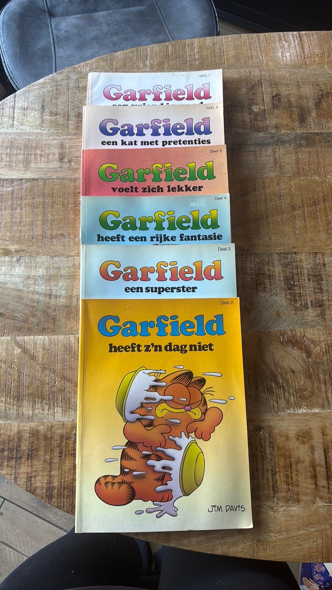 Garfield stripboeken deel 2 t/m 7, Meerdere stripboeken, Ophalen of Verzenden, Zo goed als nieuw