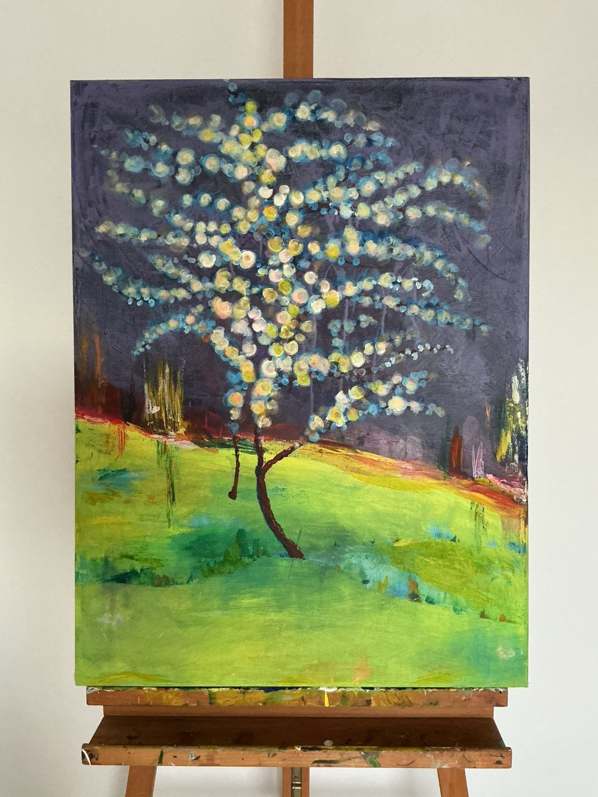 Boom modern schilderij, Ophalen