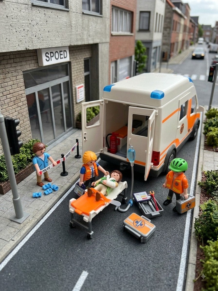 Playmobil Ambulance 70049 met figuren en accessoires, Ophalen, Gebruikt, Complete set, Voertuig