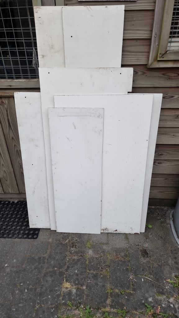 Restpartij Trespa platen – gebruikte staat – 6 mm - ook los, Doe-het-zelf en Verbouw, Ophalen